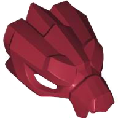 dark red minifigure headgear helmet dragon upper jaw with bar holes