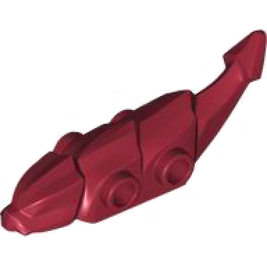 dark red dragon critter body with studs on sides