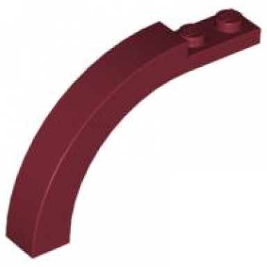 dark red arch 1 x 6 x 3 1 3 curved top