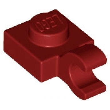 dark red plate modified 1 x 1 with open o clip horizontal grip