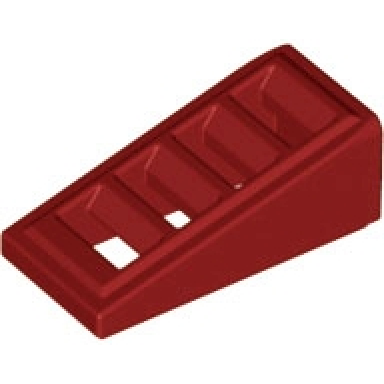 dark red slope 18 2 x 1 x 2 3 with grille
