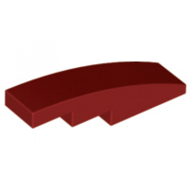 dark red slope curved 4 x 1