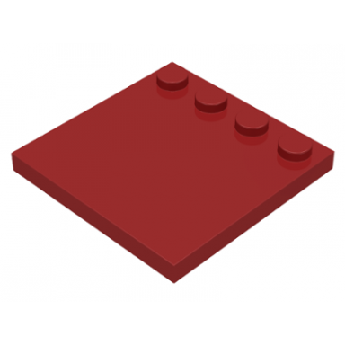 dark red tile modified 4 x 4 with studs on edge