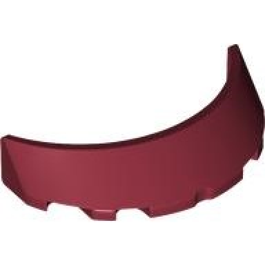 dark red windscreen 3 x 6 x 1 curved