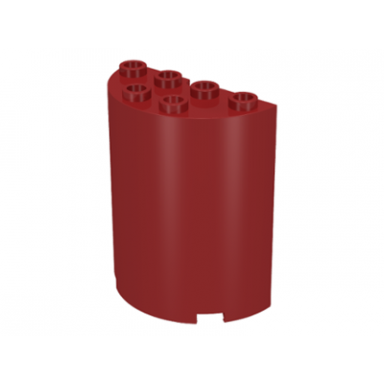 dark red cylinder half 2 x 4 x 4