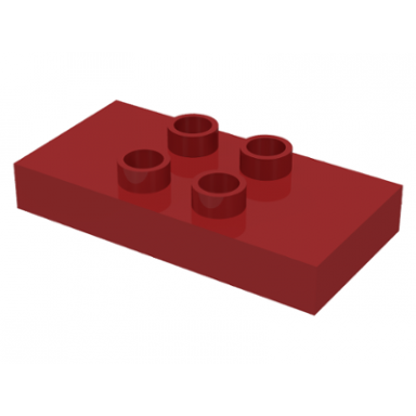 dark red duplo tile modified 2 x 4 x 1 2 thick with 4 center studs