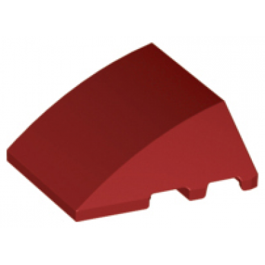 dark red wedge 4 x 3 triple curved no studs