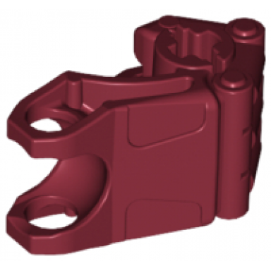 dark red bionicle fist with axle hole - 3 fingers