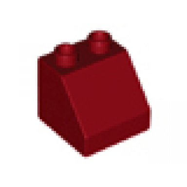 dark red duplo brick 2 x 2 x 1 1 2 slope 45
