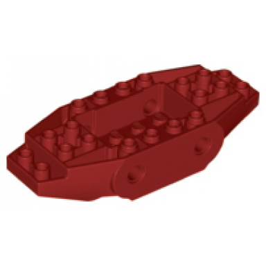 dark red vehicle base 4 x 10 x 1 2 3 with 4 side pin holes