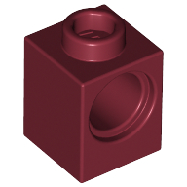 dark red technic brick 1 x 1 with hole