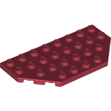 dark red wedge plate 4 x 8 cut corners