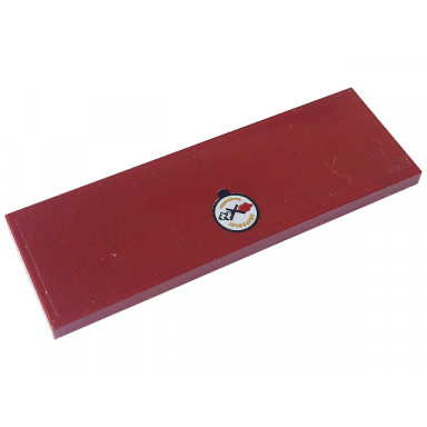 dark red tile 2 x 6 with chevrolet corvette flags logo pattern sticker - set 76903