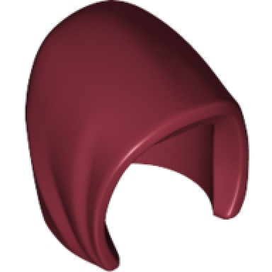 dark red minifigure headgear hood basic smooth