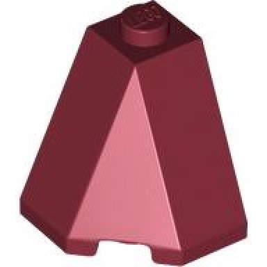 dark red wedge 2 x 2 x 2 slope 65 corner