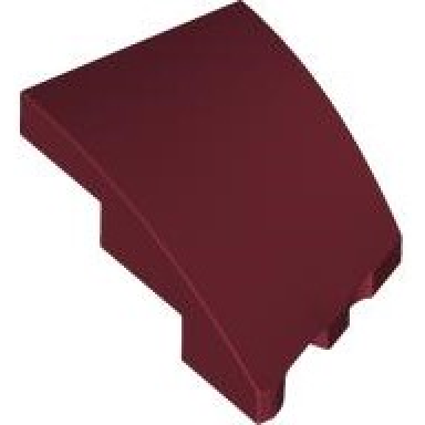 dark red wedge 3 x 2 left no studs