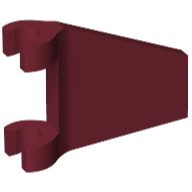 dark red flag 2 x 2 trapezoid with flared edge