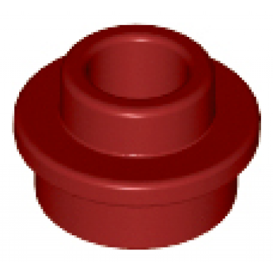 dark red plate round 1 x 1 with open stud