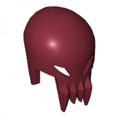 dark red minifigure headgear helmet alien skull with fangs