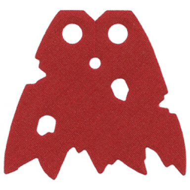 dark red minifigure cape cloth holes and tattered edges - traditional starched fabric