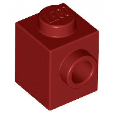 dark red brick modified 1 x 1 with stud on side