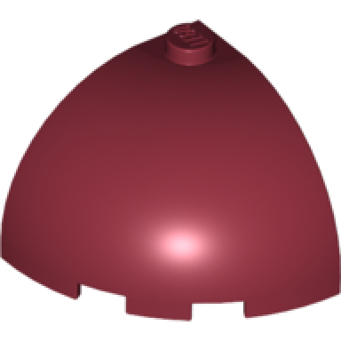 dark red brick round corner 3 x 3 x 2 dome top