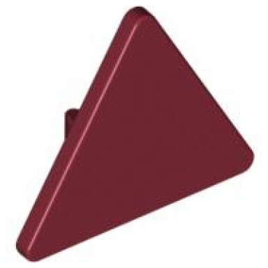 dark red road sign 2 x 2 triangle with clip