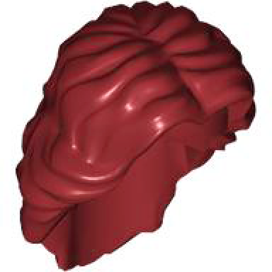 dark red minifigure hair female mid-length wavy with center part