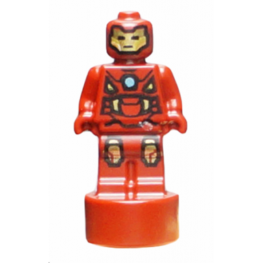dark red minifigure utensil statuette trophy with iron man pattern