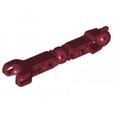 dark red hero factory arm leg with ball joint and ball socket and 4 pin holes