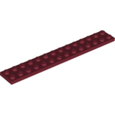 dark red plate 2 x 14