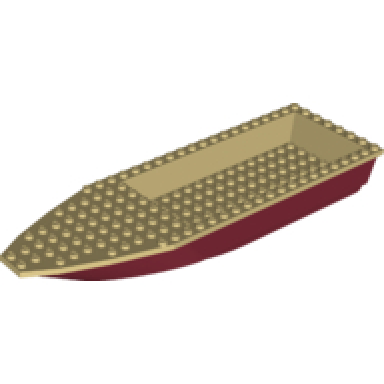 dark red boat hull unitary 28 x 8 with tan top 92710 92711