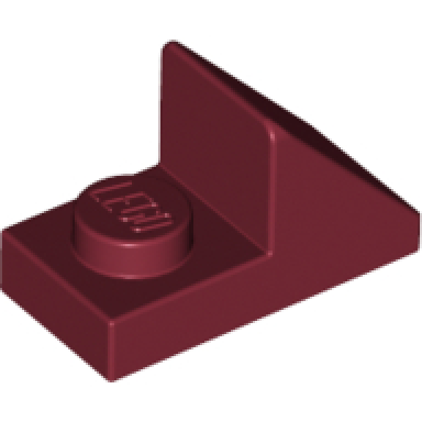 dark red slope 45 2 x 1 with 2 3 cutout