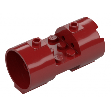 dark red cylinder 3 x 6 x 2 2 3 horizontal - square connections between interior studs