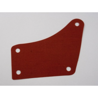 dark red cloth sail rectangle with one extended corner mizzen sail