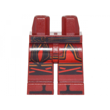 dark red hips and legs with black sash armor red knee straps and black zoris pattern