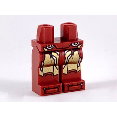 dark red hips and legs with gold armor plates pattern