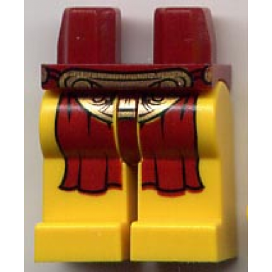 dark red hips and yellow legs with sw leia slave pattern