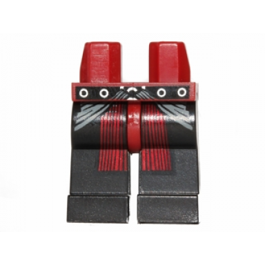 dark red hips and black legs with sw belt and dark red sash pattern