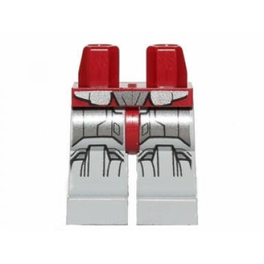 dark red hips and light bluish gray legs with sw silver armor pattern