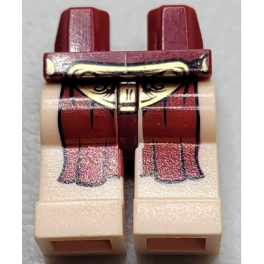 dark red hips and light nougat legs with sw leia slave pattern