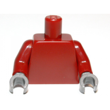 dark red torso plain dark red arms dark bluish gray hands