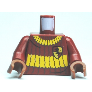 dark red torso harry potter quidditch gryffindor ribbed pattern dark red arms reddish brown hands