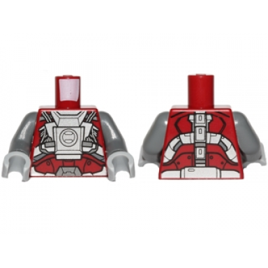 dark red torso sw armor sith warrior pattern dark bluish gray arms light bluish gray hands