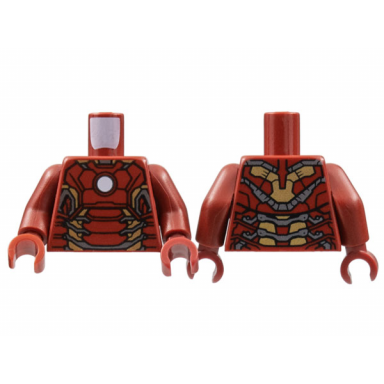 dark red torso armor with white circle and gold plates mark 43 pattern dark red arms dark red hands