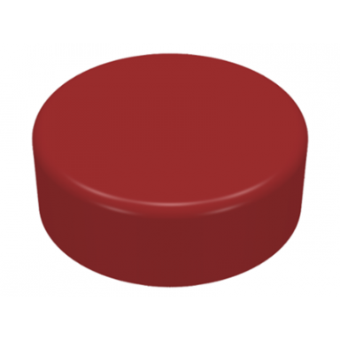 dark red tile round 1 x 1