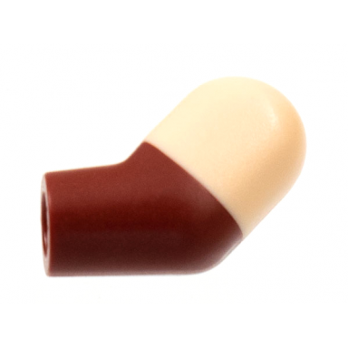 dark red arm left with molded light nougat short sleeve pattern