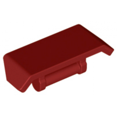 dark red vehicle spoiler with bar handle