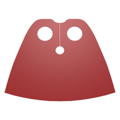 dark red minifigure cape cloth very short - traditional starched fabric