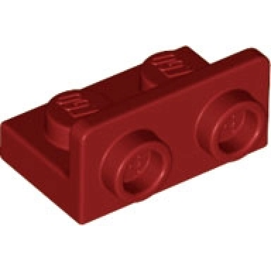 dark red bracket 1 x 2 - 1 x 2 inverted